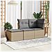 Sgabello Giardino Con Cuscino Beige 55x55x37 Cm In Polyrattan - Foto miniatura 6