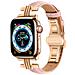 Cinturino Per Apple Watch 38/40/41mm In Pelle Con Chiusura Pieghevole, Rosa - Foto miniatura 2