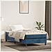 Materasso A Molle Per Bambini Blu Scuro 80x160 Cm In Velluto - Foto miniatura 1
