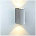 Applique Doppio Led 10w Bianco Lampada Luce Fredda Parete Up Down Faro Esterno - Foto miniatura 3