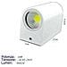 Applique Doppio Led 10w Bianco Lampada Luce Fredda Parete Up Down Faro Esterno - Foto miniatura 1