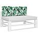 Cuscino Per Pallet Motivo A Foglie 120x40x12 Cm Tessuto - Foto miniatura 3