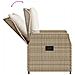 Set da Pranzo da Giardino 7 pz con Cuscini Beige in Polyrattan - Foto miniatura 4