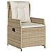 Set da Pranzo da Giardino 7 pz con Cuscini Beige in Polyrattan - Foto miniatura 9