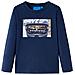 Maglietta Bambino Maniche Lunghe Blu Marino Mélange 128 - Foto miniatura 1