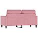 Divano a 2 Posti Rosa 140 cm in Velluto - Foto miniatura 5
