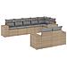 Set Divano da Giardino 8 pz con Cuscini Beige in Polyrattan - Foto miniatura 1