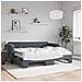 Divano Letto Estraibile Materassi Grigio Scuro 90x200cm Velluto - Foto miniatura 2