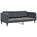 Divano Letto Estraibile Materassi Grigio Scuro 90x200cm Velluto - Foto miniatura 4