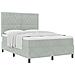 letto a box spring  con materasso grigio chiaro 140x200 cm in velluto - Foto miniatura 1