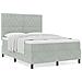 letto a box spring  con materasso grigio chiaro 140x200 cm in velluto - Foto miniatura 4