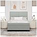 letto a box spring  con materasso grigio chiaro 140x200 cm in velluto - Foto miniatura 5