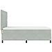 letto a box spring  con materasso grigio chiaro 140x200 cm in velluto - Foto miniatura 9