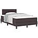 Letto a Molle con Materasso Marrone Scuro 120x190 cm Tessuto - Foto miniatura 1