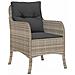 Set da Pranzo per Giardino 5 pcs Grigio chiaro Poly Rattan - Foto miniatura 6