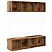 Set mobile TV 2 pcs Legno vecchio 37 x 37 x 142.5 cm - Foto miniatura 1
