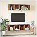 Set mobile TV 2 pcs Legno vecchio 37 x 37 x 142.5 cm - Foto miniatura 4
