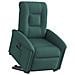 Poltrona Alzapersona Reclinabile Elettrica Verde Scuro Tessuto - Foto miniatura 2