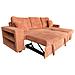 Glasgow Divano Angolare Trasformabile A 4 Posti Con Cassapanca In Velluto A Coste In Terracotta - Foto miniatura 2