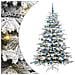 Albero di Natale Artificiale con Rami Pieghevoli Bianco 180 cm - Foto miniatura 1