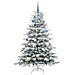 Albero di Natale Artificiale con Rami Pieghevoli Bianco 180 cm - Foto miniatura 3