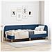 Cornice del letto ad angolo Blu 80 x 200 cm Tessuto - Foto miniatura 2
