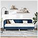 Cornice del letto ad angolo Blu 80 x 200 cm Tessuto - Foto miniatura 4