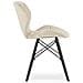 Sedia in velluto VALORA WAKO - Design moderno beige con gambe nere x 3 - Foto miniatura 6