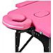 lettino da massaggio pieghevole in legno 2 segmenti rosa e nero - Foto miniatura 3
