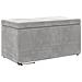 Pouf Grigio chiaro Velluto e Legno Ingegnerizzato - Foto miniatura 1