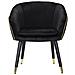 Poltrona Paris Nera E Gold In Tessuto Con Gambe Dorate - 62 X 58 X H 78 Cm - Foto miniatura 2