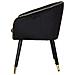Poltrona Paris Nera E Gold In Tessuto Con Gambe Dorate - 62 X 58 X H 78 Cm - Foto miniatura 4