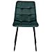 Set 2 Sedie Da Pranzo Middelfart In Velluto Verde Scuro Con Gambe Nere - Foto miniatura 2