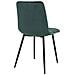 Set 2 Sedie Da Pranzo Middelfart In Velluto Verde Scuro Con Gambe Nere - Foto miniatura 4