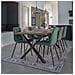 Set 2 Sedie Da Pranzo Middelfart In Velluto Verde Scuro Con Gambe Nere - Foto miniatura 6