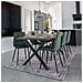 Set 2 Sedie Da Pranzo Middelfart In Velluto Verde Scuro Con Gambe Nere - Foto miniatura 7