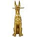 Vassoio Cane 15-oro-poliresina-30x64x91 Cm - Foto miniatura 2