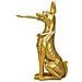 Vassoio Cane 15-oro-poliresina-30x64x91 Cm - Foto miniatura 3