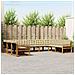 Set di divani da esterno con cuscino 9 pcs Naturale e Beige - Foto miniatura 2