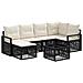 Set Divano da Giardino 7 pcs Nero polyrattan - Foto miniatura 1