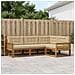 Set di divani da esterno con cuscino 4 pcs Naturale e Beige - Foto miniatura 2