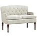 Loveseat con bottoni imbottiti Crema 111 x 65 x 79 cm Velluto - Foto miniatura 1