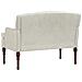Loveseat con bottoni imbottiti Crema 111 x 65 x 79 cm Velluto - Foto miniatura 5