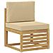 Set di divani da esterno 5 pcs Bianco e Beige Poliestere - Foto miniatura 3