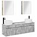 Set di Armadi da Bagno 5 pcs Grigio Cemento 53 x 15,5 x 70 cm - Foto miniatura 1