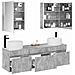 Set di Armadi da Bagno 5 pcs Grigio Cemento 53 x 15,5 x 70 cm - Foto miniatura 3