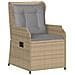 Sedie Reclinabili da Giardino 2pz con Cuscini Beige Polyrattan - Foto miniatura 4