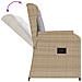 Sedie Reclinabili da Giardino 2pz con Cuscini Beige Polyrattan - Foto miniatura 8