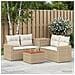 Set di divani 6 pz Beige e Bianco Crema - Foto miniatura 3