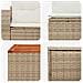 Set di divani 6 pz Beige e Bianco Crema - Foto miniatura 9